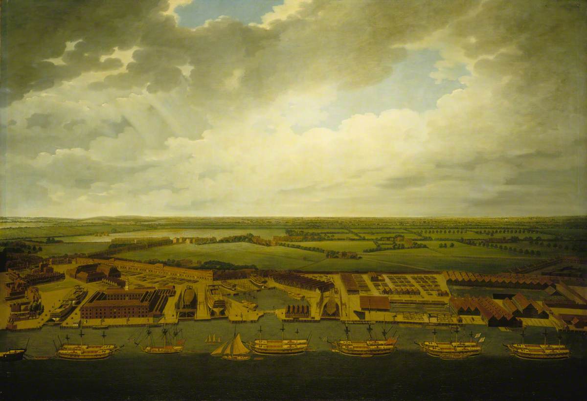 Deptford Dockyard by Joseph Farington