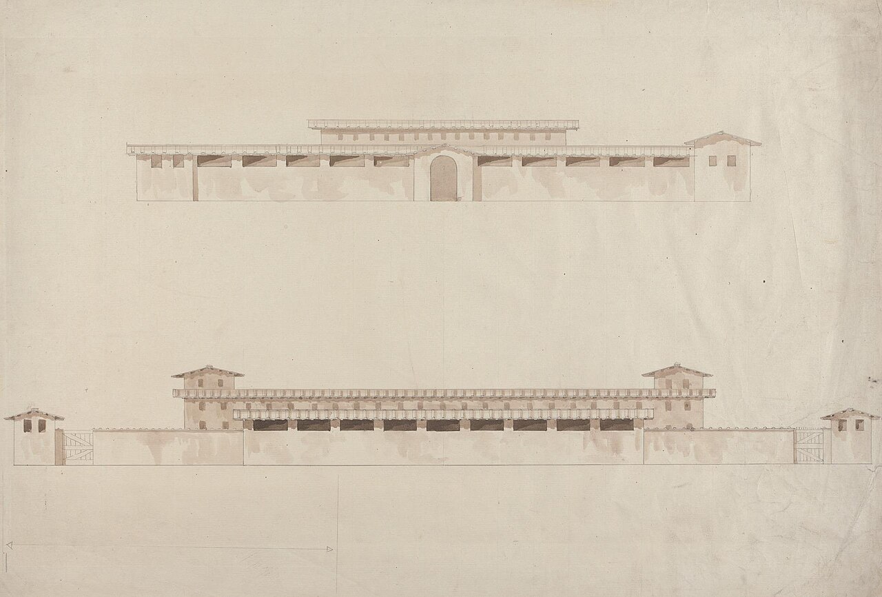 Design for a Farm House. Elevations of Two Fronts by Joseph Gandy