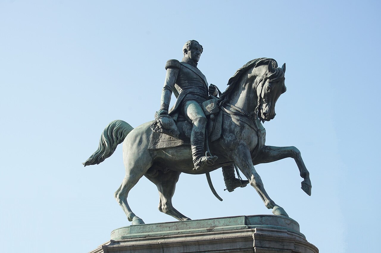 equestrian statue of Leopold I by Joseph Geefs