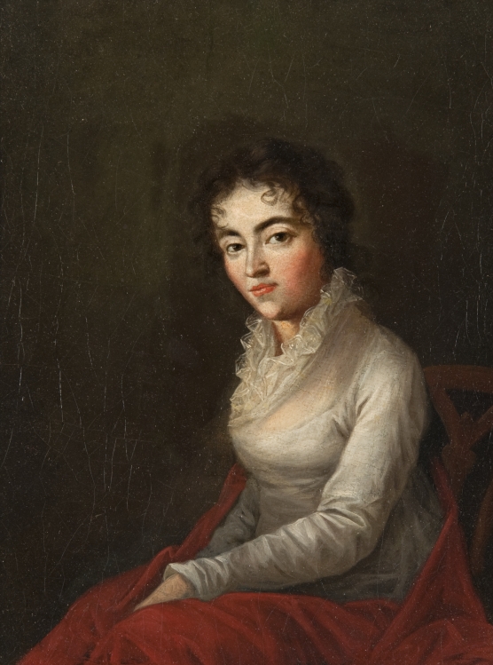 Portrait of Constanze Mozart (1762-1842), wife of Wolfgang Amadeus Mozart. by Joseph Lange