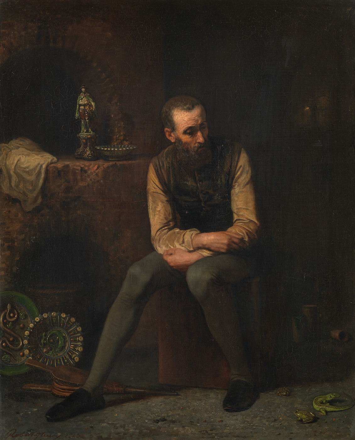 Bernard Palissy In His Workshop by Joseph-Nicolas Robert-Fleury