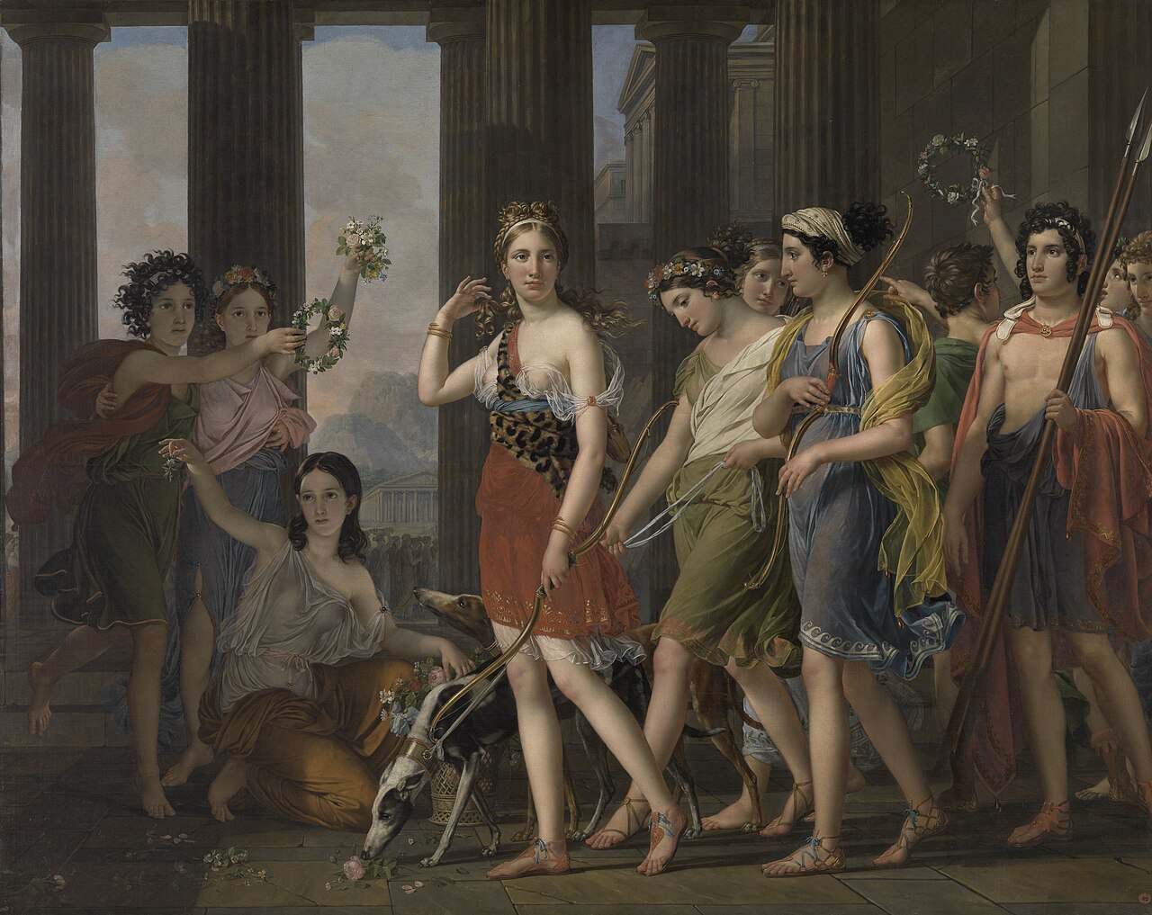 The Fair Anthia Leading her Companions to the Temple of Diana in Ephesus by Joseph Paelinck