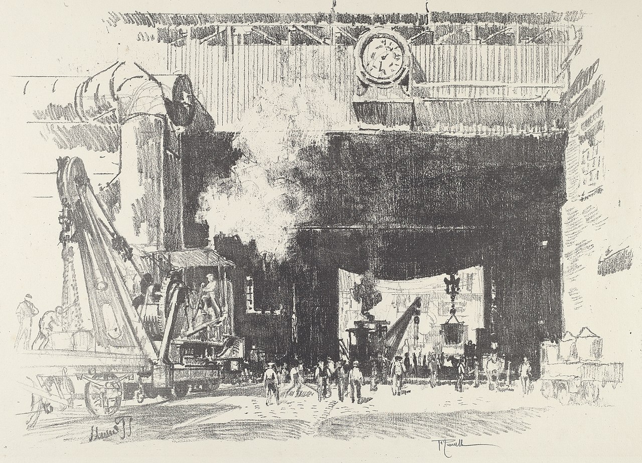 The Big Gate of the Big Shop by Joseph Pennell