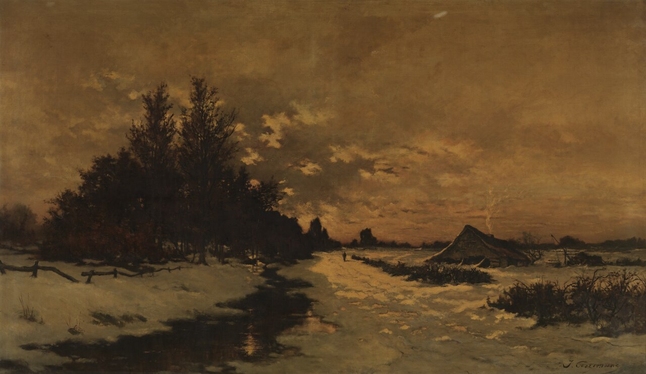 A Winter's Day in the Kempen by Joseph Théodore Coosemans