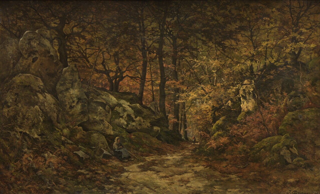 The Gorge aux Loups in Fontainebleau by Joseph Théodore Coosemans