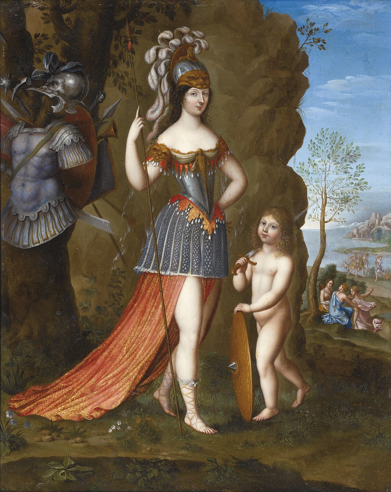 Portrait of a lady as Minerva by Joseph Werner the Younger