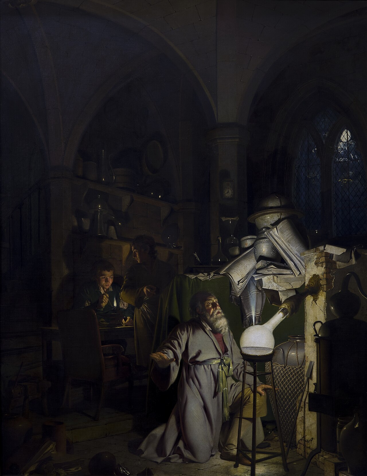 The Alchemist Discovering Phosphorus by Joseph Wright of Derby