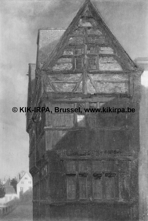 Sixteenth–Century Wooden Façade on Groenplaatsstraat in Antwerp by Josephus Laurentius Dyckmans