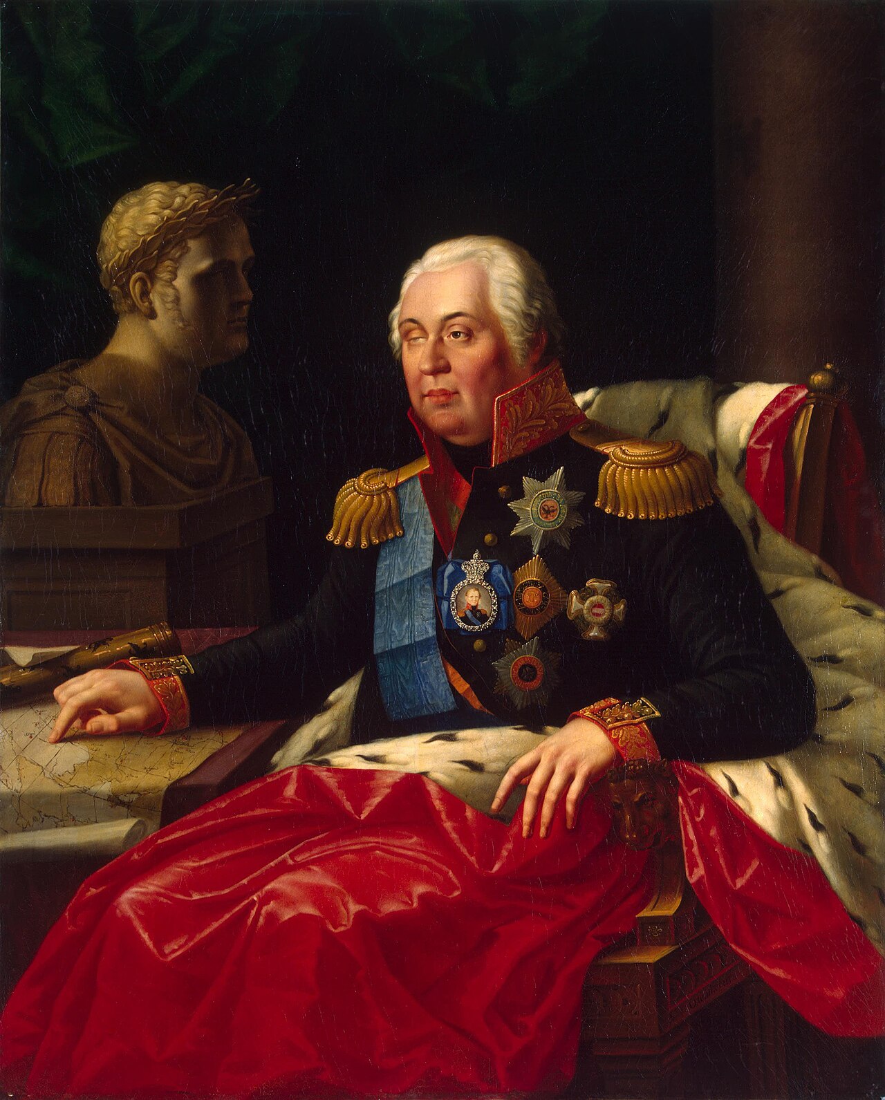 Portrait of Mikhail Kutuzov (Golenishchev-Kutuzov, Prince of Smolensk) by Józef Oleszkiewicz