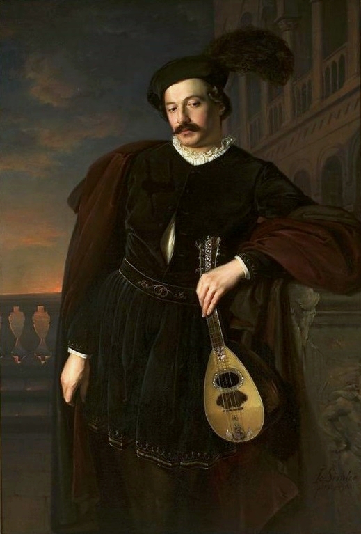 Portrait of singer Wilhelm Troszel as Don Juan by Józef Simmler