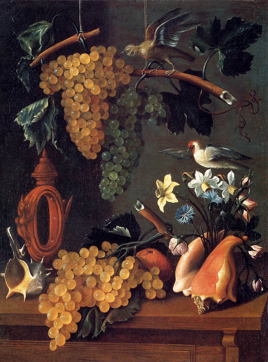 Still Life with Grapes by Juan Bautista de Espinosa