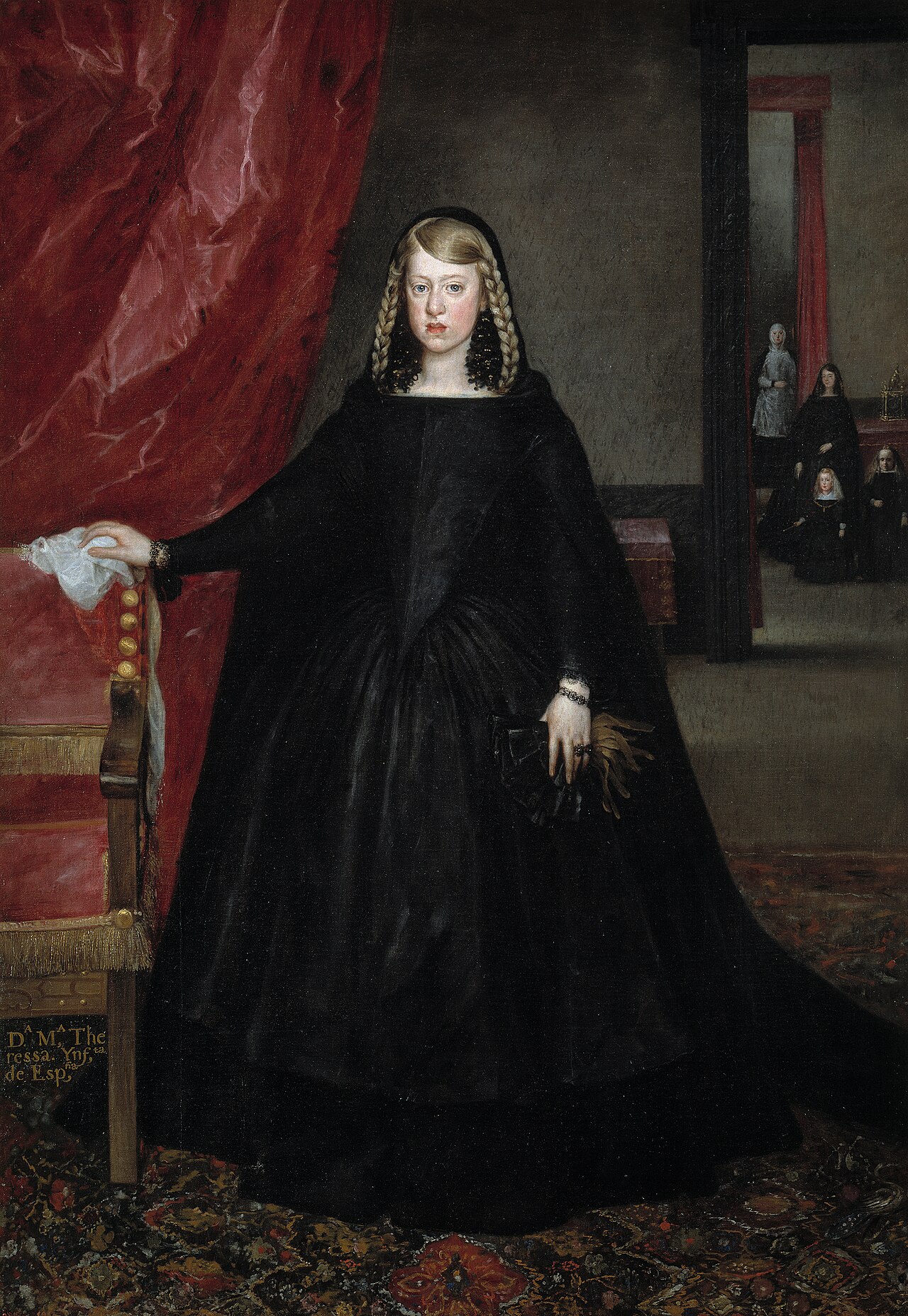 Empress Doña Margarita de Austria in Mourning Dress by Juan Bautista Martínez del Mazo