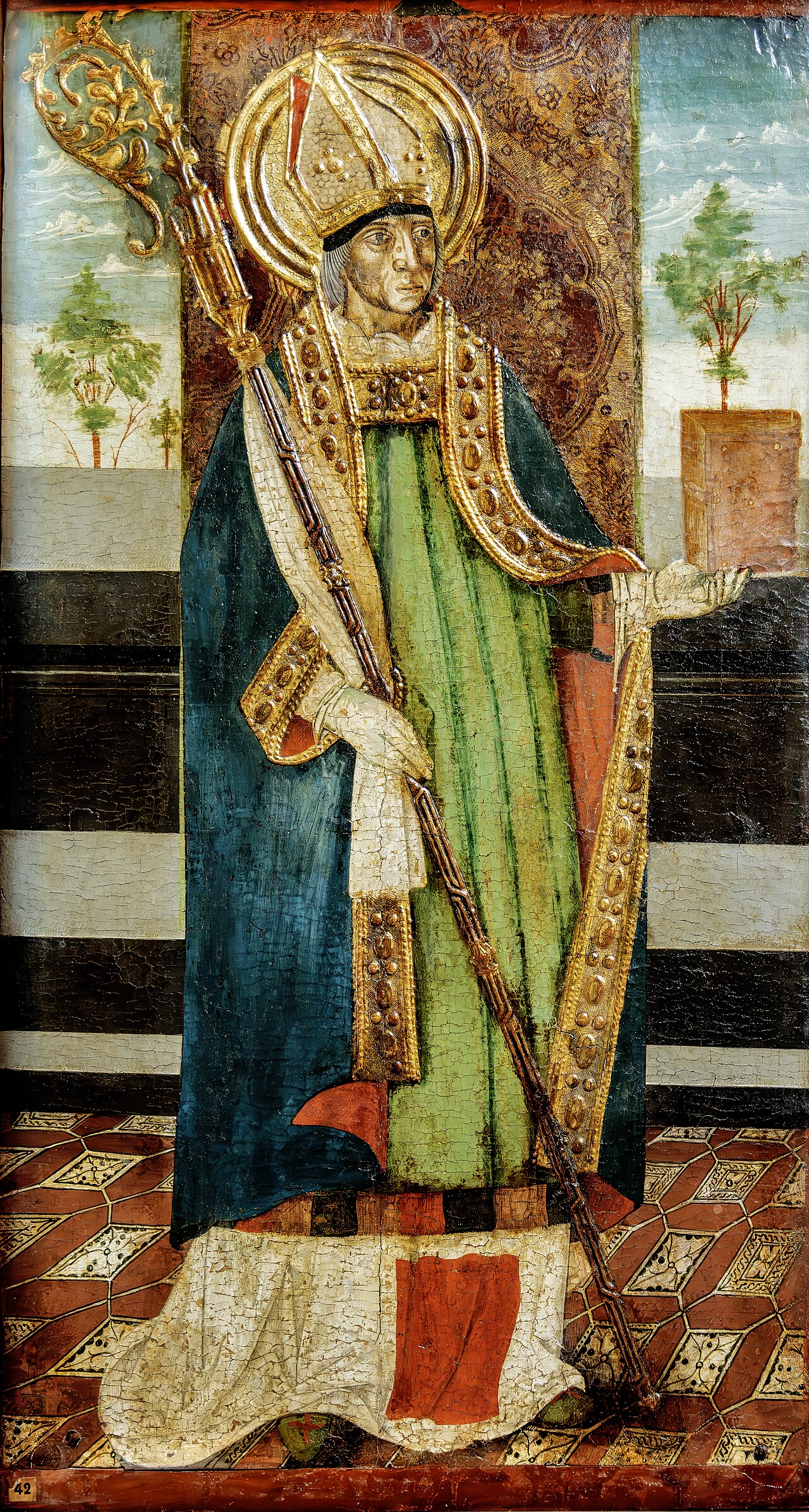 Holy bishop by Juan de la Abadía