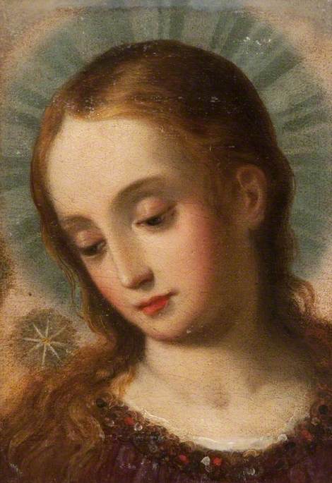 Head of a Female Saint by Juan de las Roelas