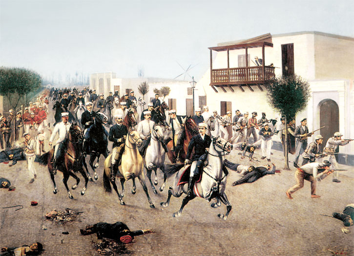 Entrada de Piérola a Lima por la Puerta de Cocharcas by Juan Lepiani