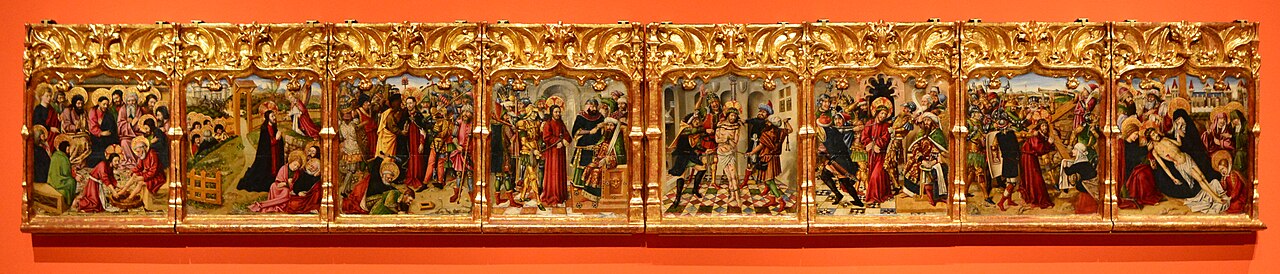 predella with eight scenes from the Passion of Christ by Juan Rexach