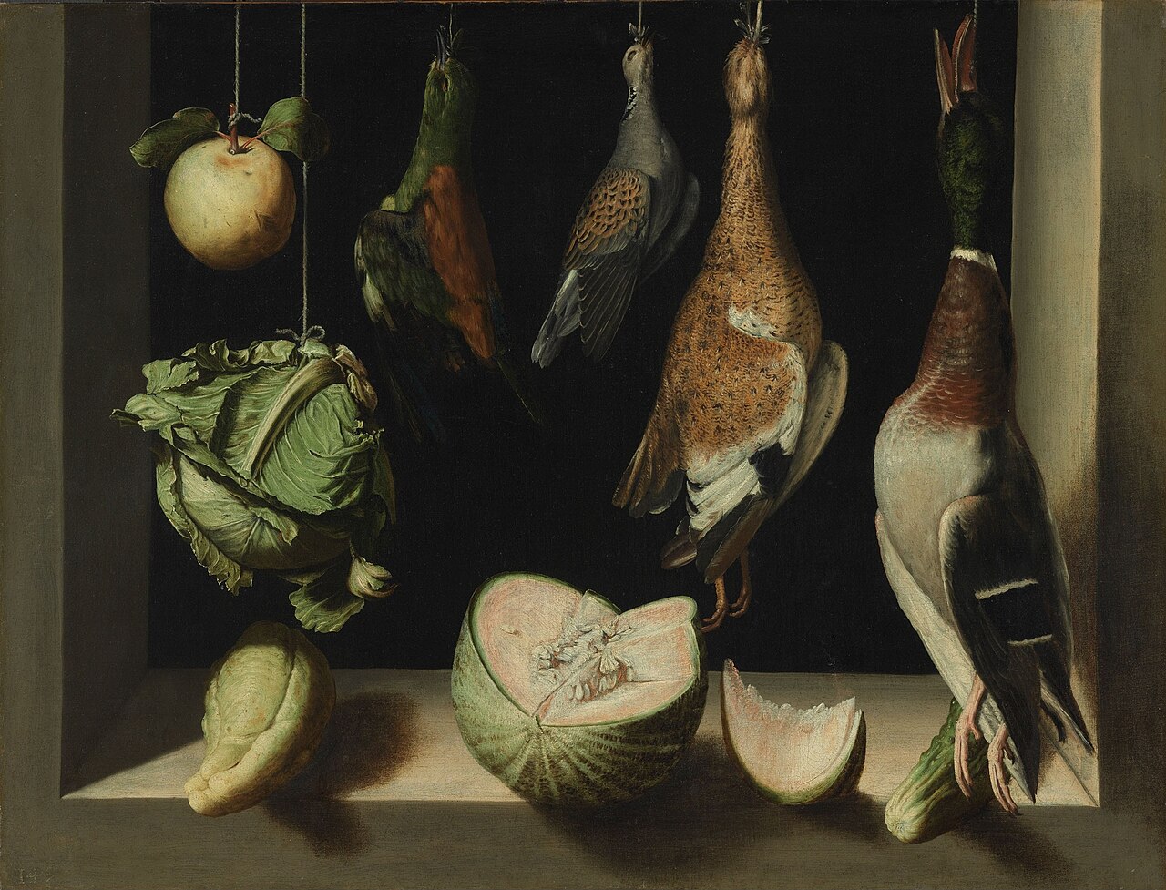 Still Life with Game Fowl by Juan Sánchez Cotán