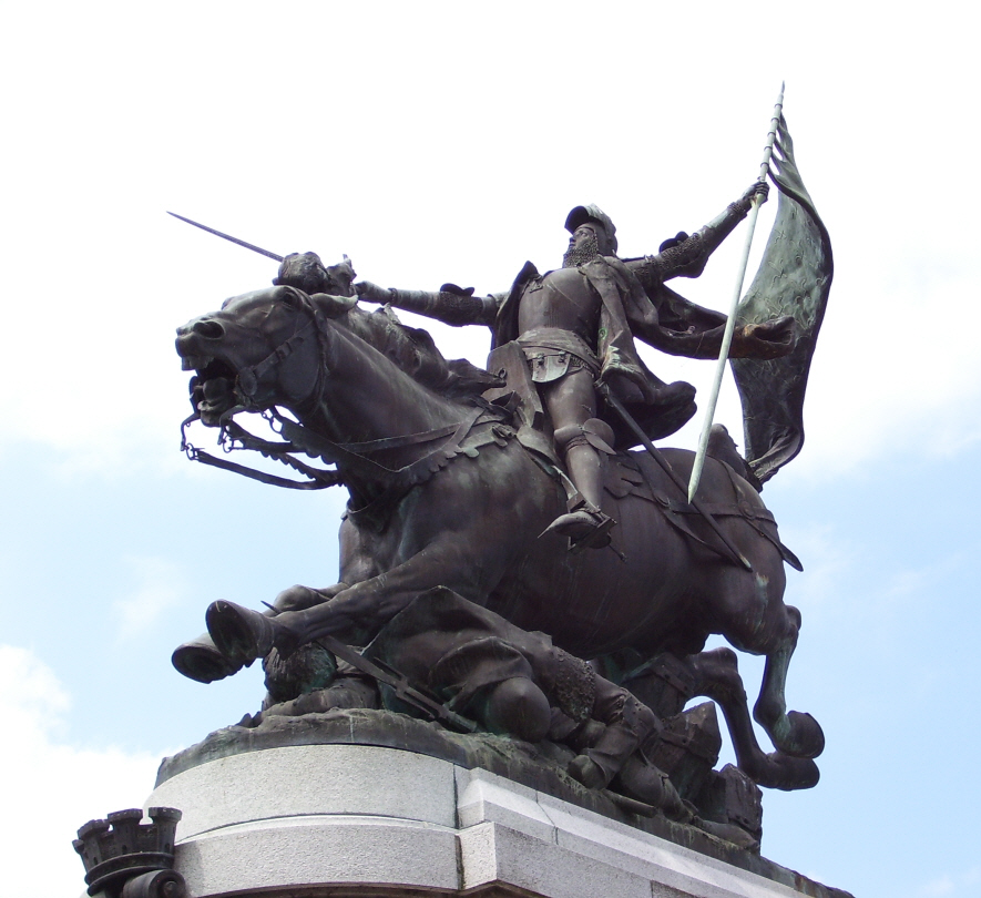 equestrian statue of Joan of Arc by Jules Roulleau