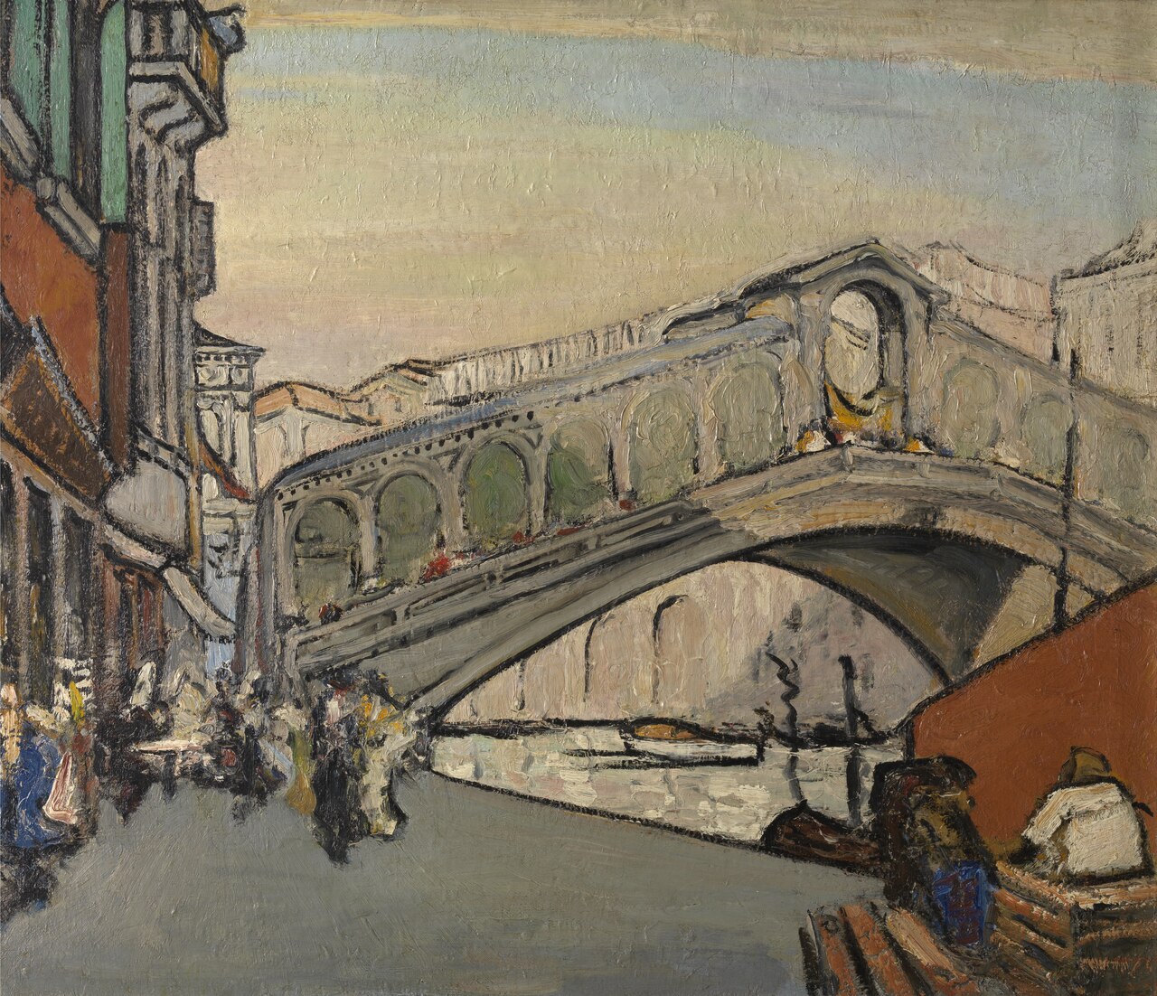 The Rialto Bridge in Venice by Jules Schmalzigaug