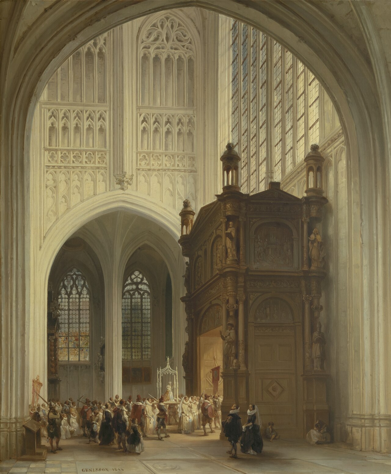 Interior of the Saint Peter’s Church in Louvain by Jules Victor Génisson