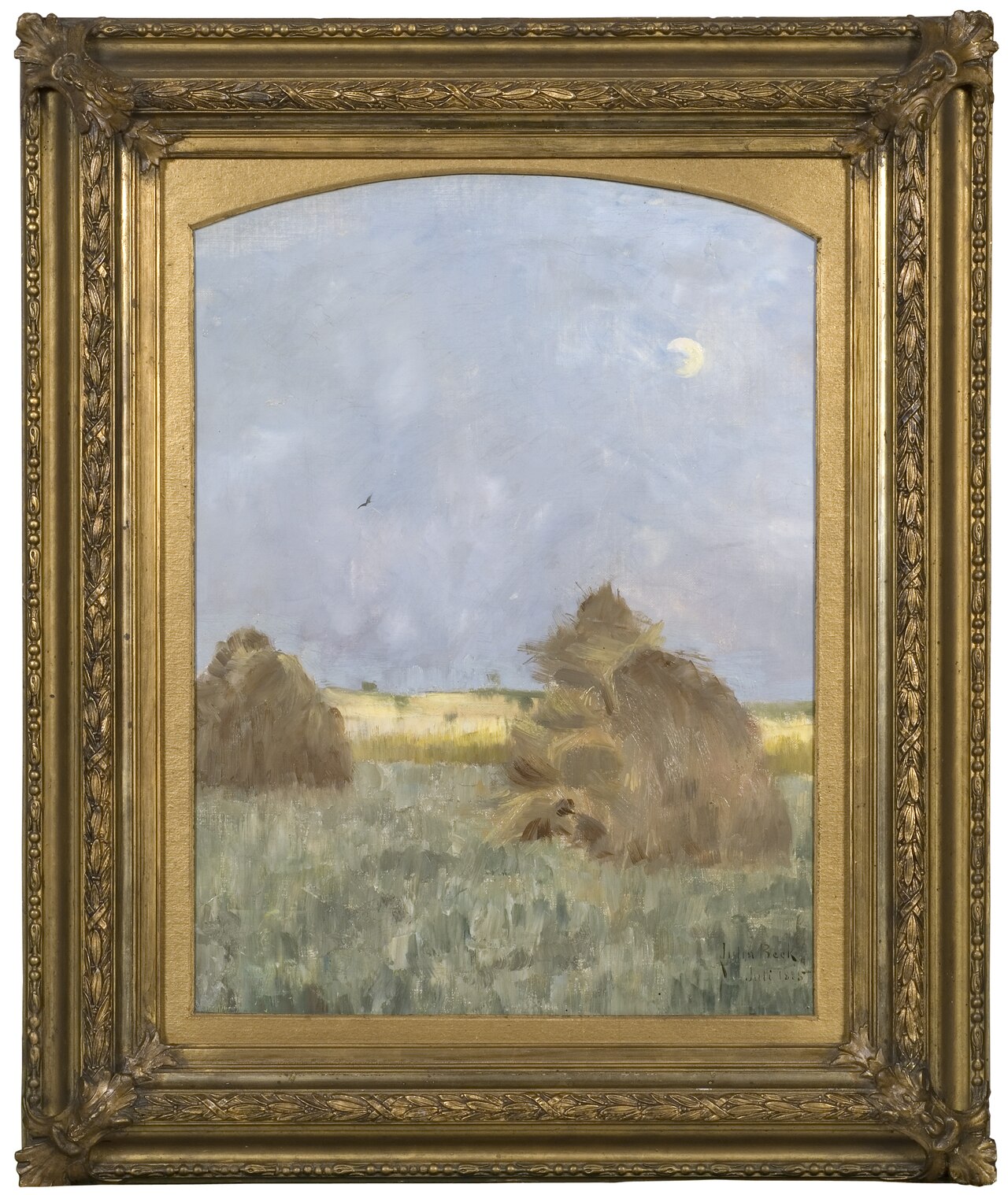 Hay-Cocks by Moonlight by Julia Beck