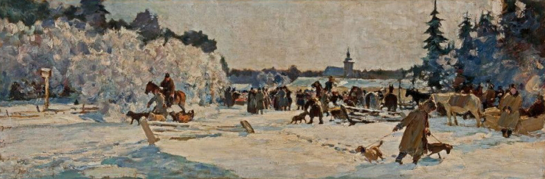 Before the Hunt in Rytwiany by Julian Fałat