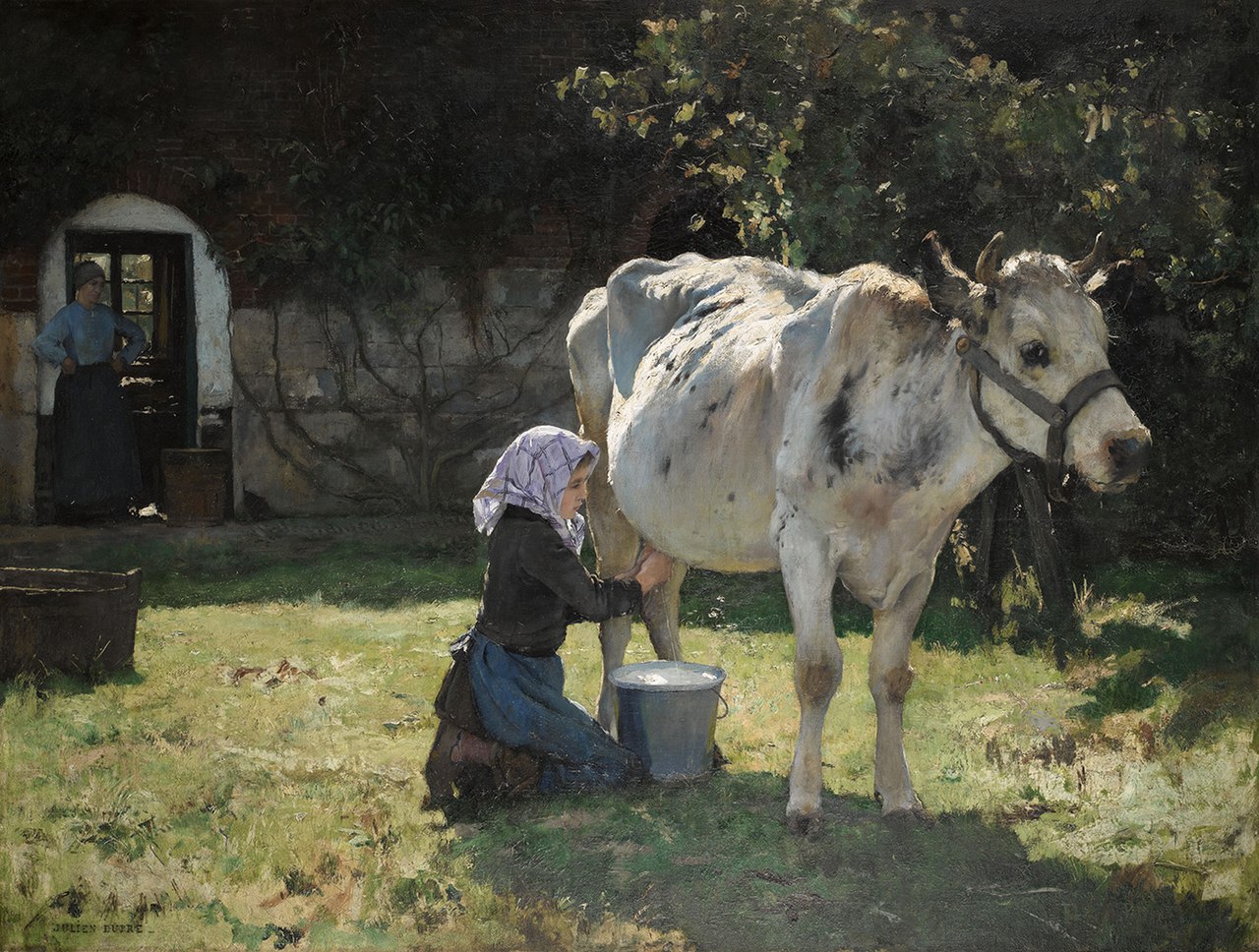 The white cow by Julien Dupré