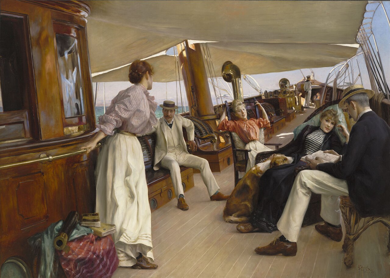 On the Yacht "Namouna“, Venice by Julius LeBlanc Stewart