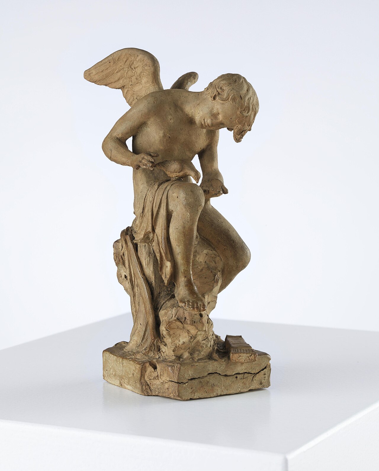 Cupid Feeding a Dove by Julius Middelthun