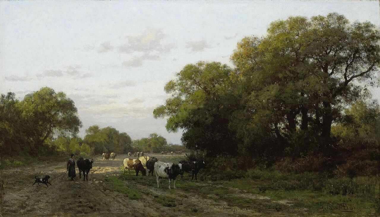 Landschap in Drenthe by Julius van de Sande Bakhuyzen
