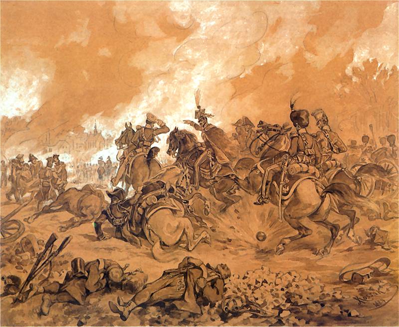 Battle of Raszyn. by Juliusz Kossak