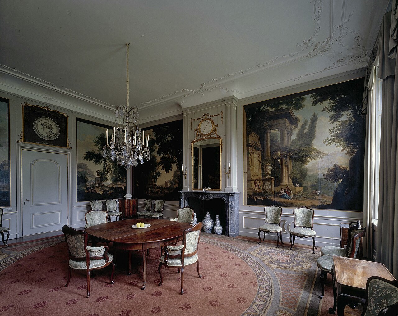 Dining room paintings Huis te Manpad, 1770 by Jurriaen Andriessen