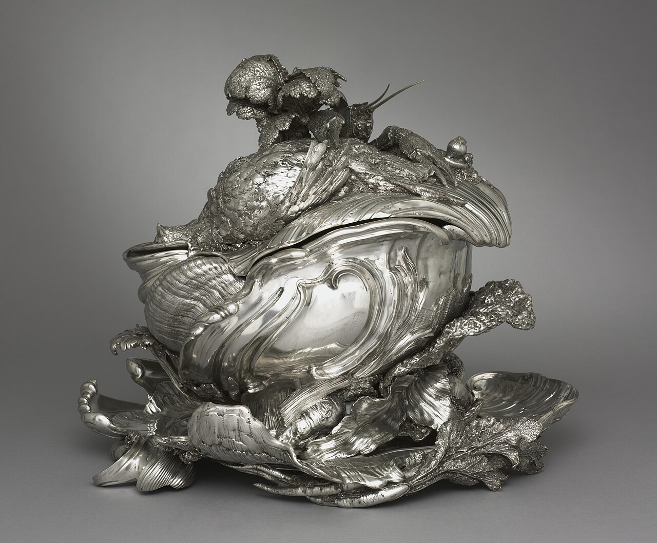 Covered Tureen on Stand (Pot-à-oille) by Juste-Aurèle Meissonnier