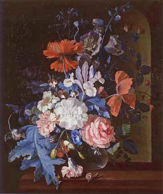 A Vase of Flowers by Justus van Huysum