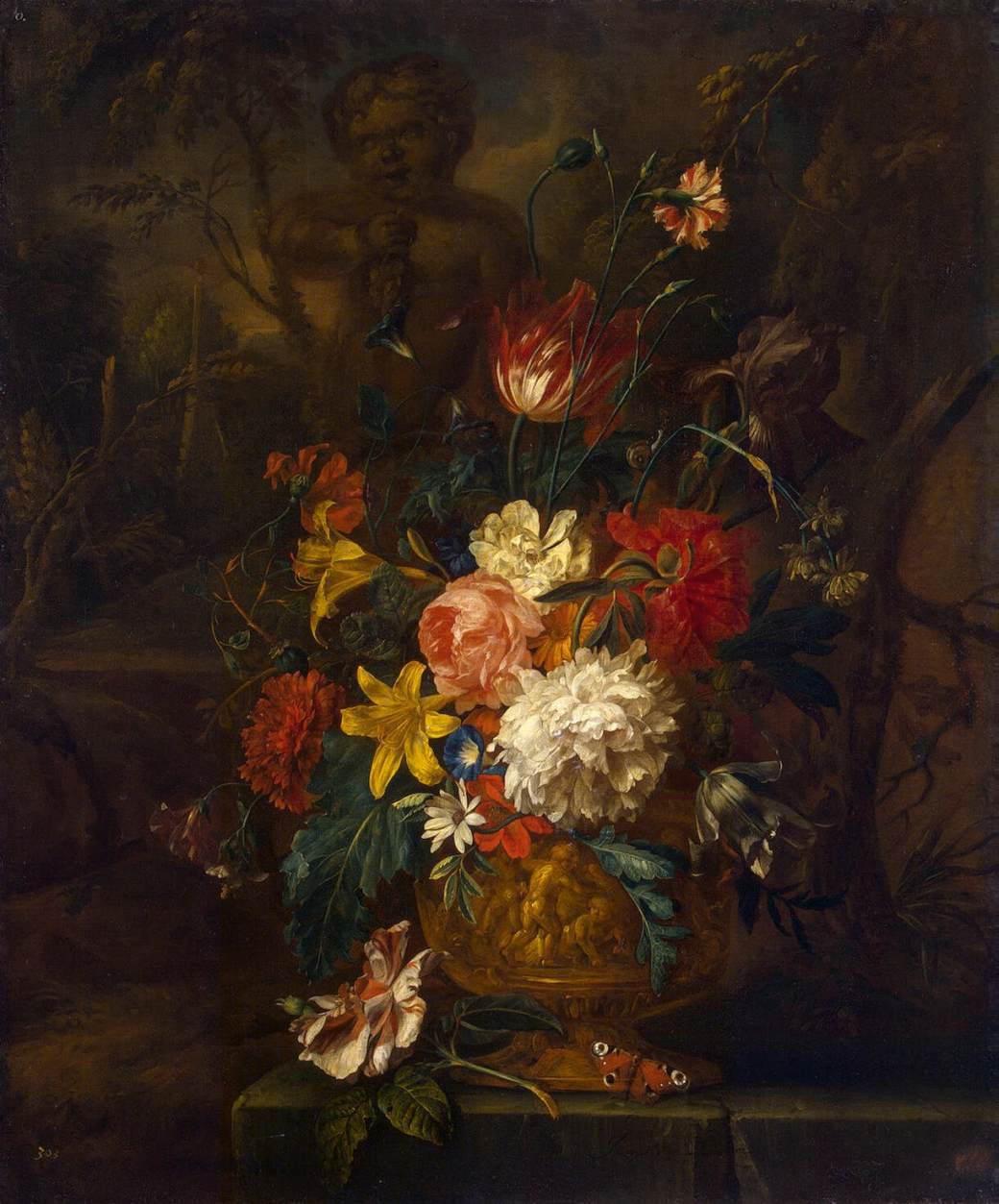 Flowers by Justus van Huysum
