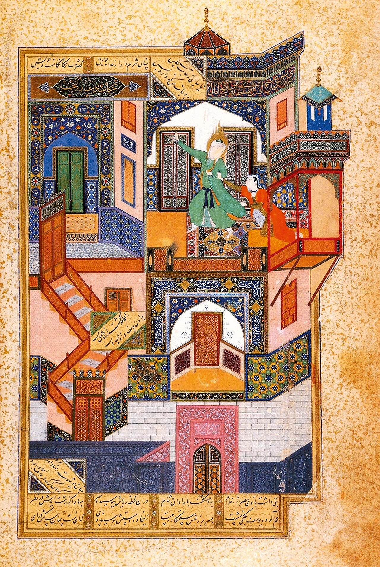Seduction of Yusuf by Kamāl ud-Dīn Behzād