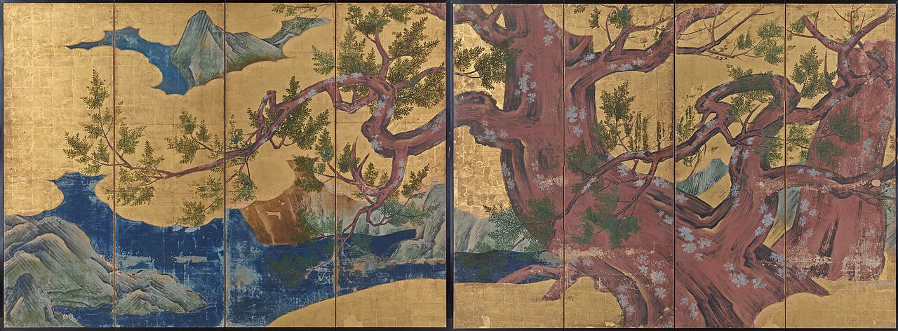 Cypress Trees by Kanō Eitoku