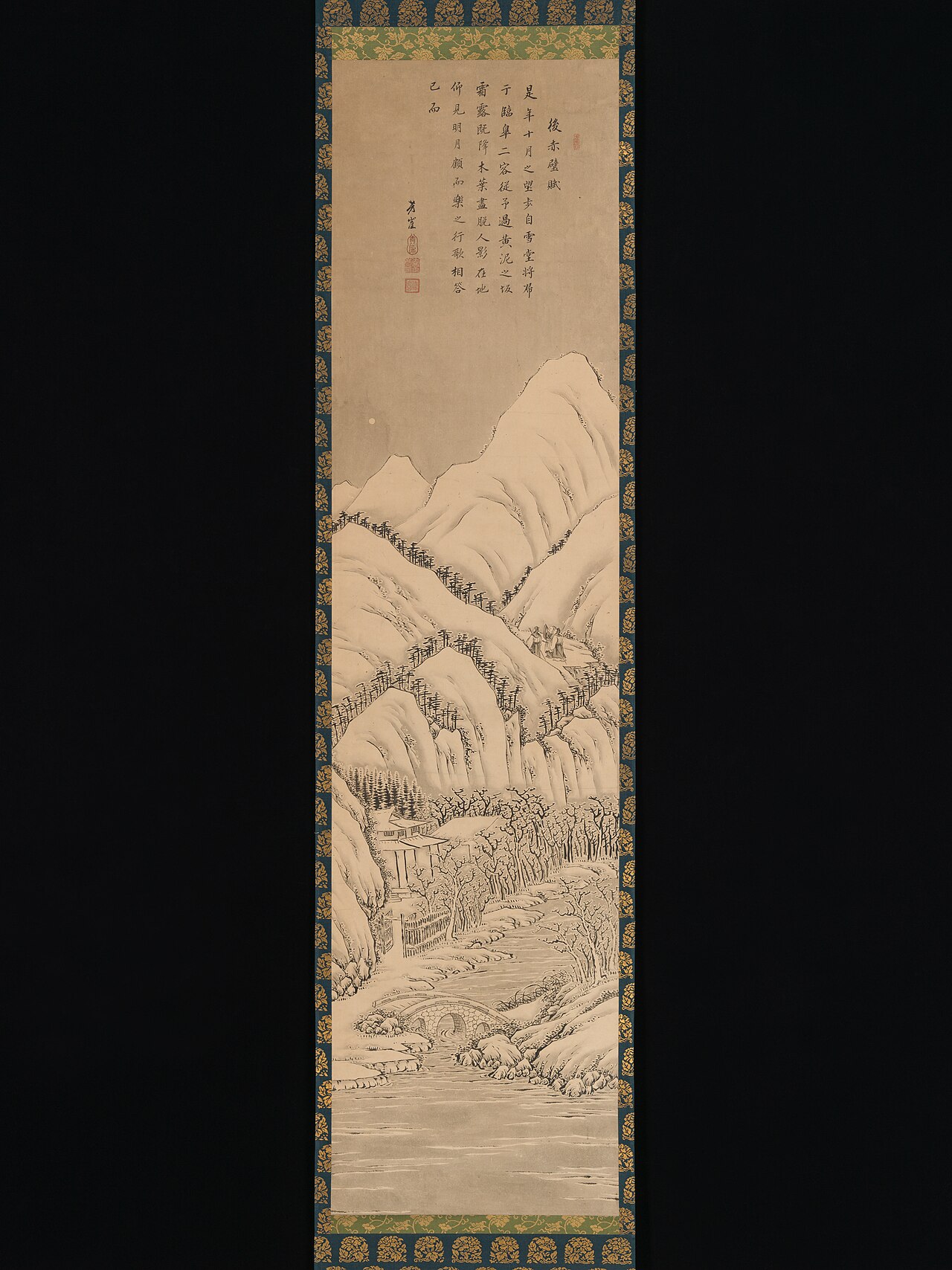 Su Shi's "Ode to His Second Visit to the Red Cliff" by Kanō Hōgai