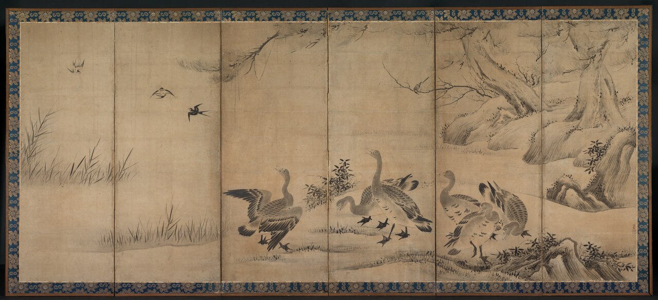 Wild Geese by Kanō Sanraku