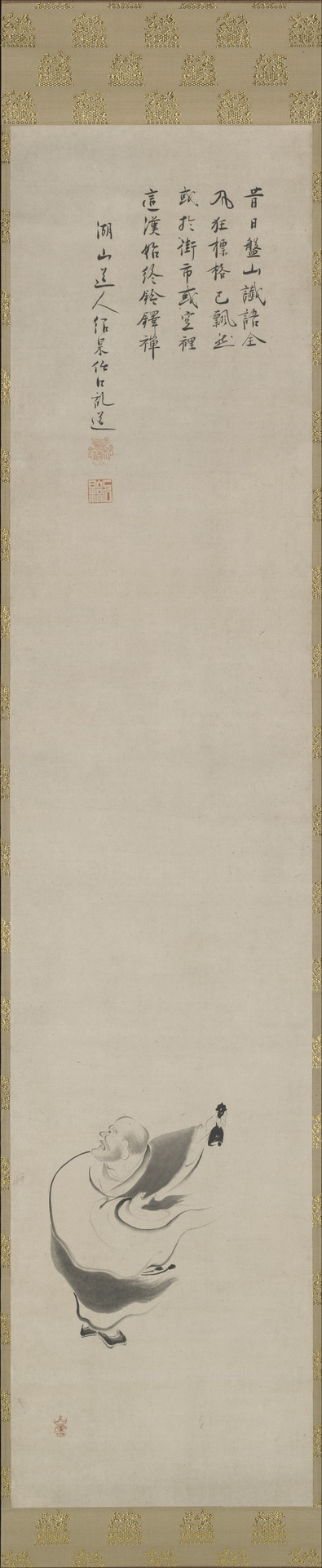 Monk Fuke (Chinese: “Puhua”) by Kanō Sansetsu