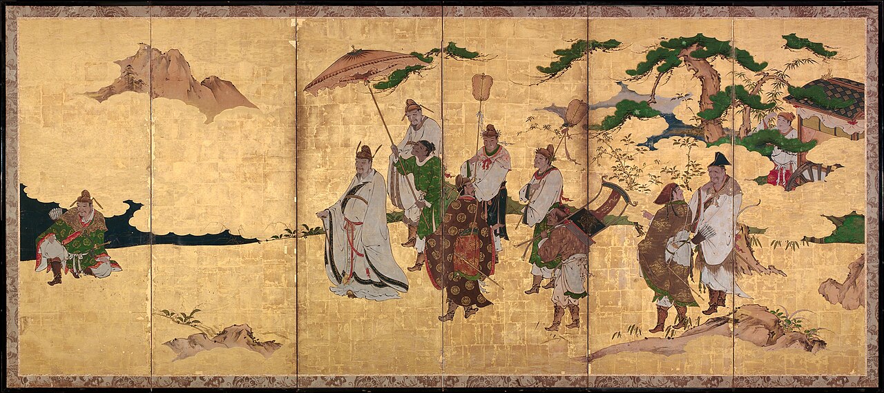 Meeting between Emperor Wen and Fisherman Lü Shang by Kanō Takanobu