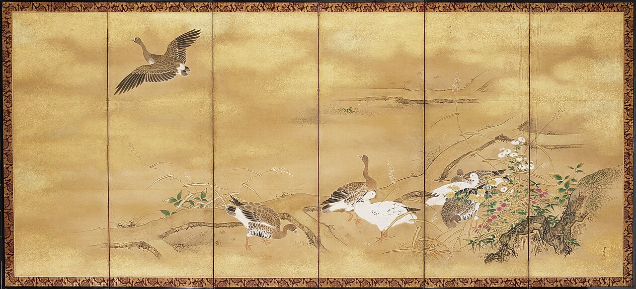 Reeds and Geese by Kanō Tsunenobu