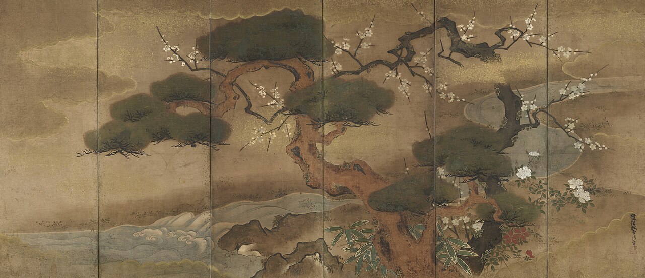 Six panel screen by Kanō Tsunenobu