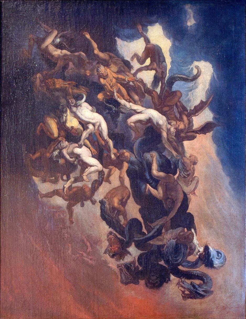 The fall of the damned in hell by Karel Emmanuel Biset