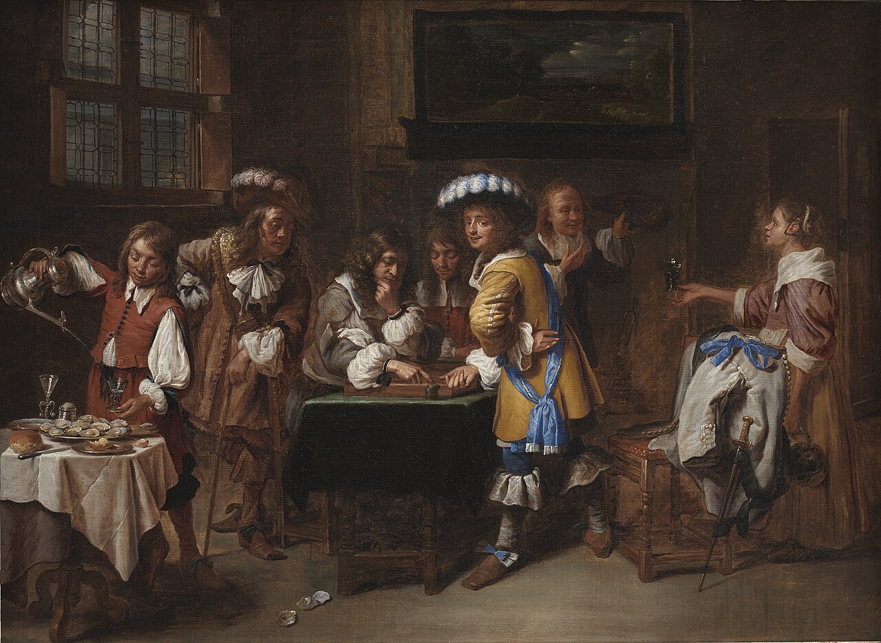 Trictrac Players by Karel Emmanuel Biset