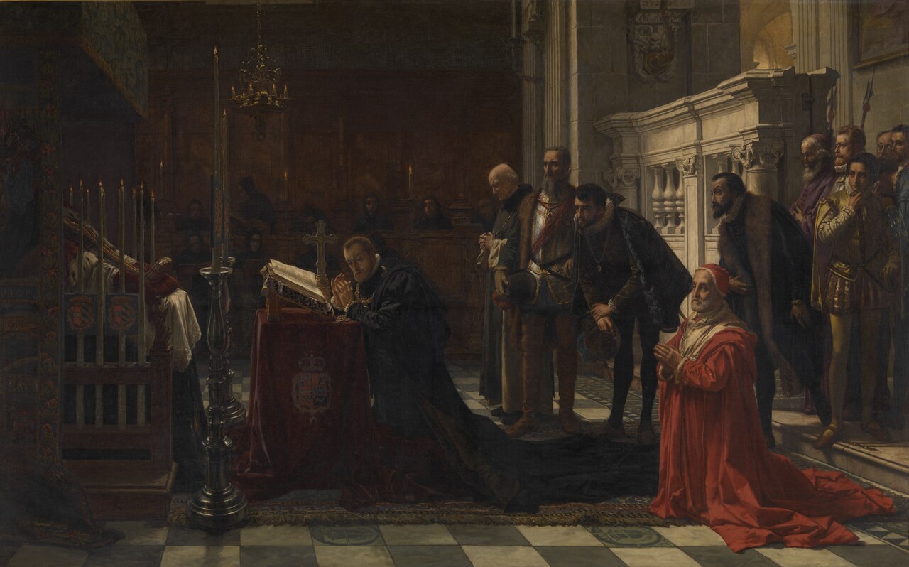 Philip II of Spain Honours Don John of Austria by Karel Ooms