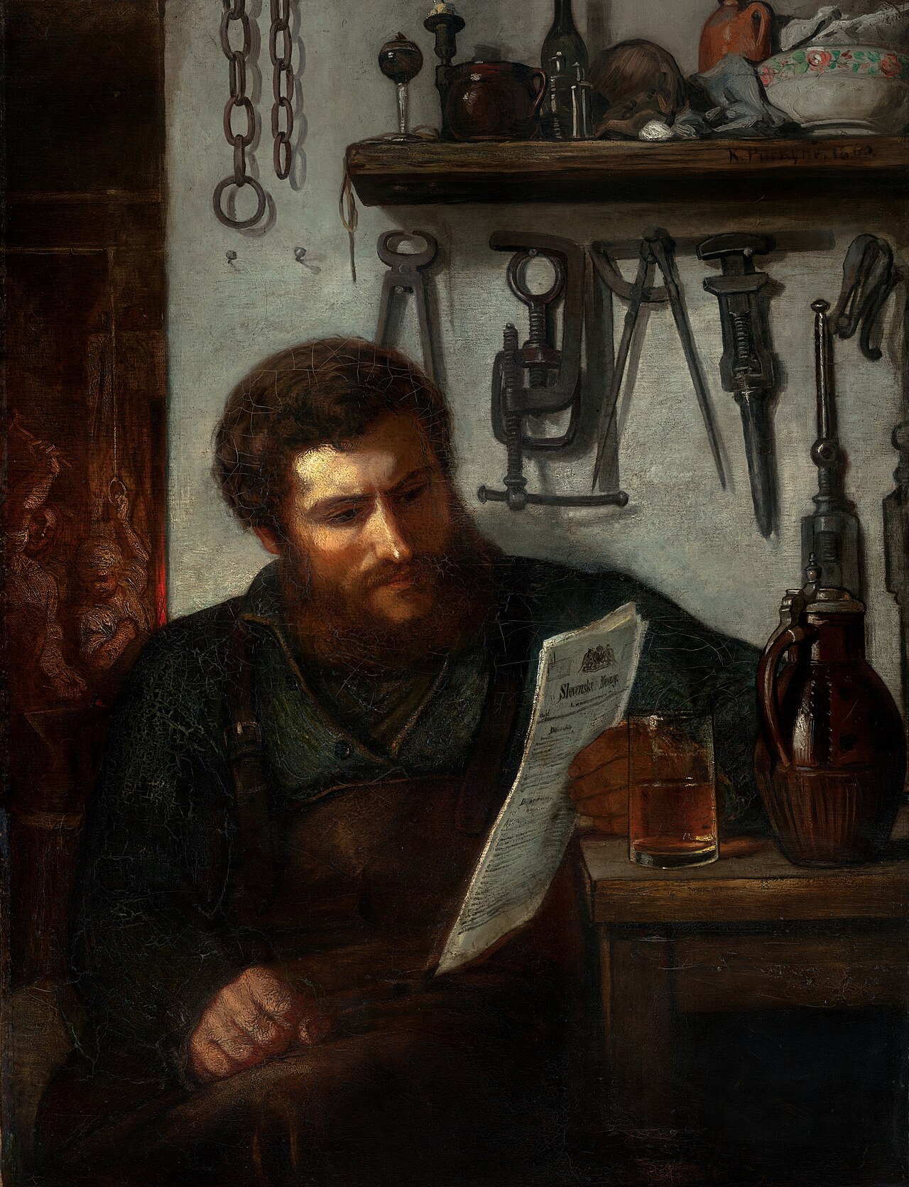 Portrait of the Blacksmith Jech by Karel Purkyně