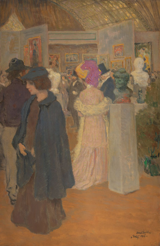 At an Exhibition in Paris by Karel Špillar