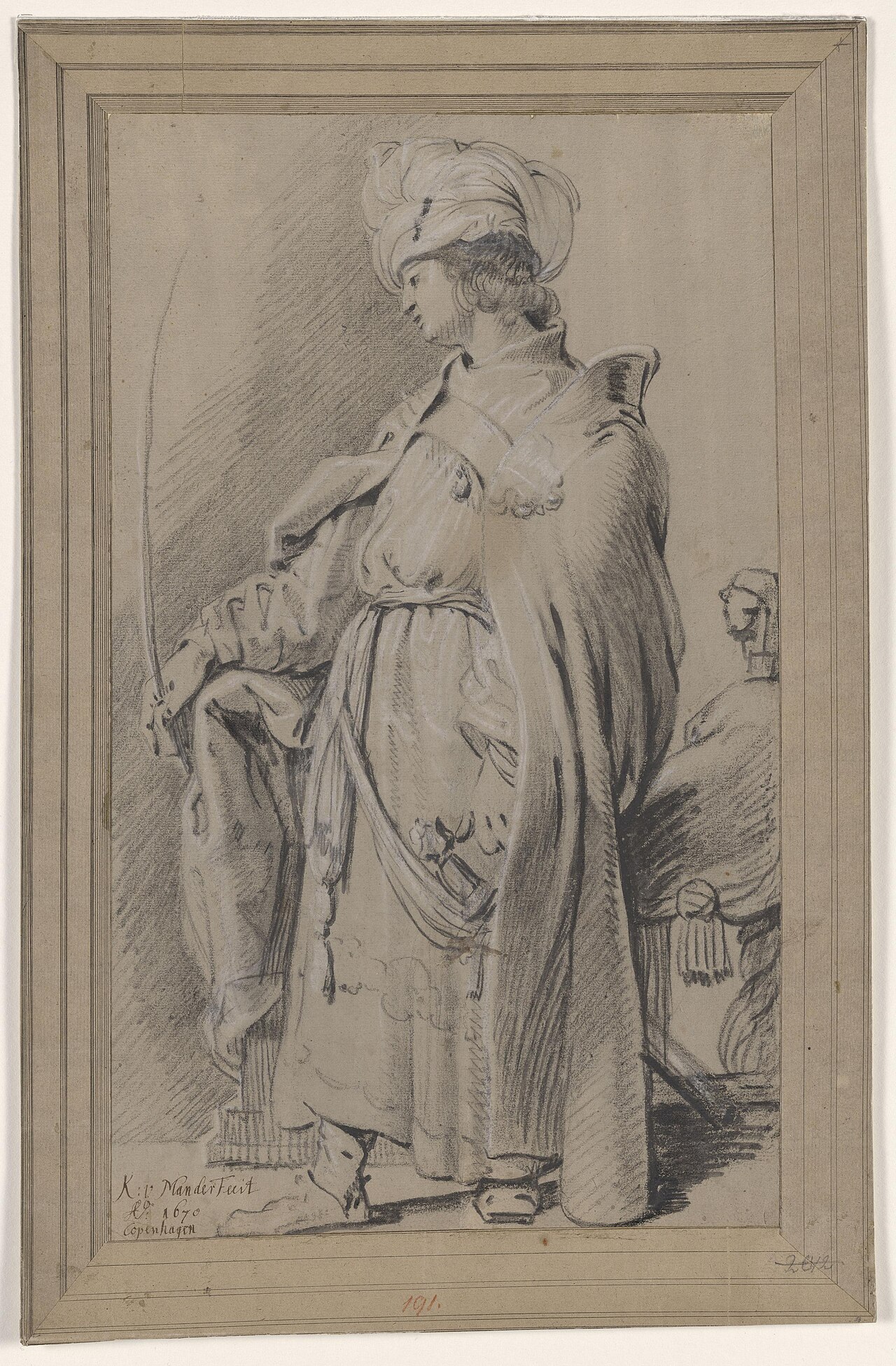 Standing Man in Oriental Costume by Karel van Mander III