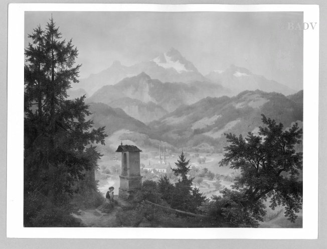 Berchtesgaden with Watzmann by Karl Eduard Biermann